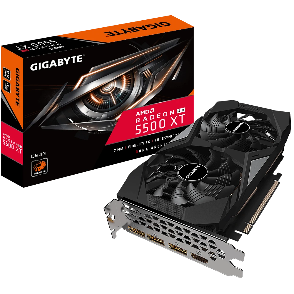 Gigabyte Radeon RX 5500 XT D6 4G  (Rev. 2.0)